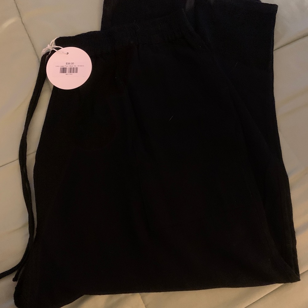 Umgee Black Linen Jogger Pant NWT